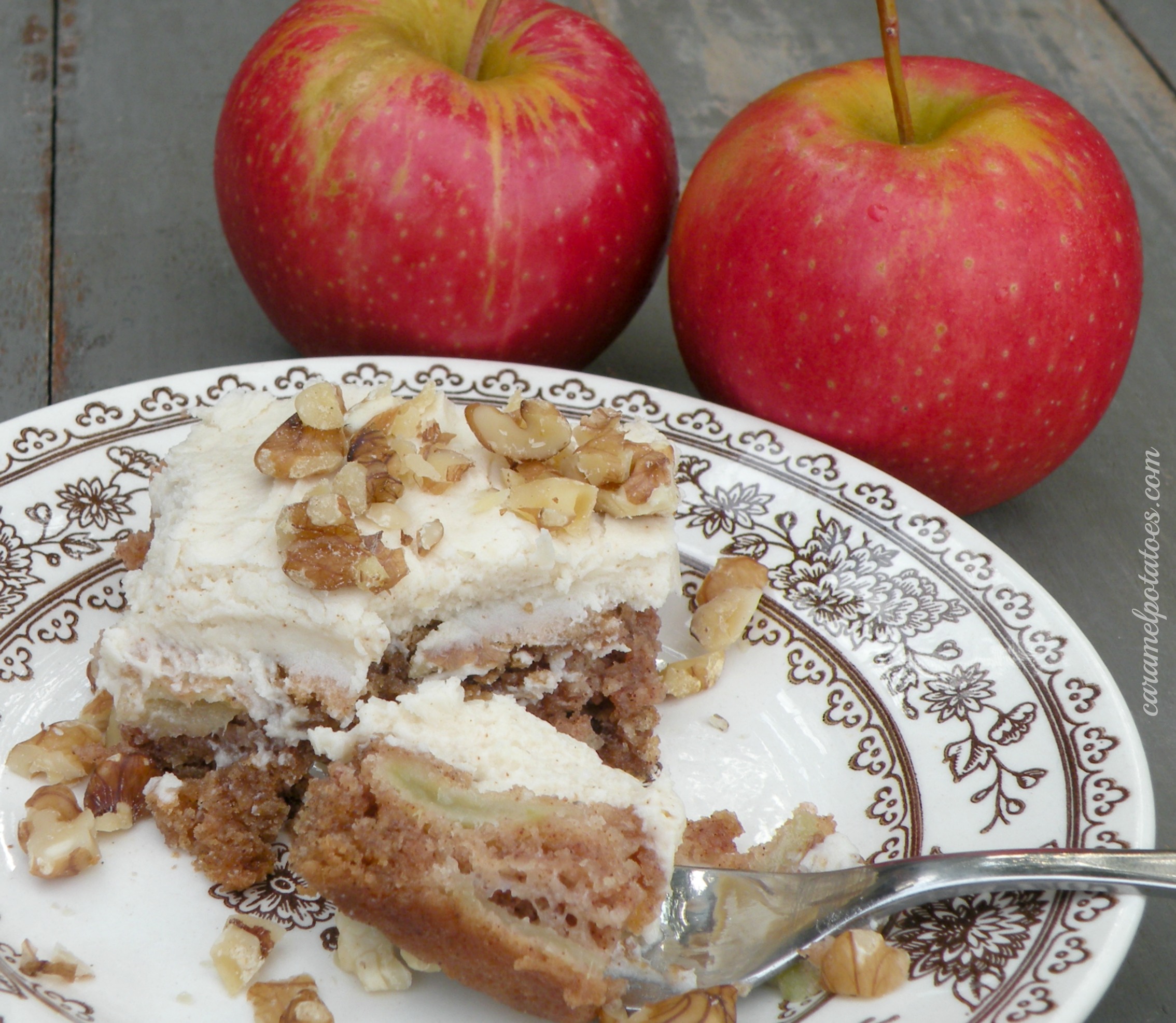 Caramel Potatoes » Fresh Apple Cake with Browned Butter Frosting