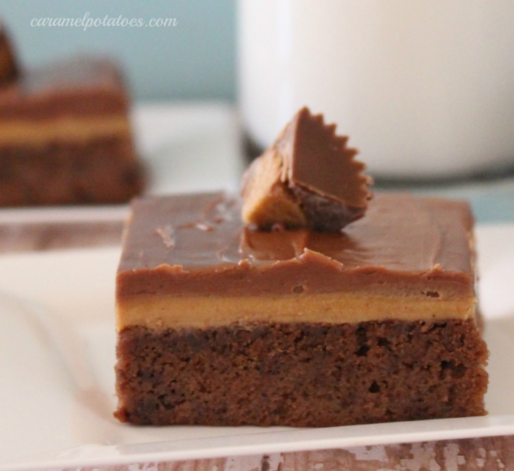 Caramel Potatoes » Peanut Butter Brownies with Fudge Frosting