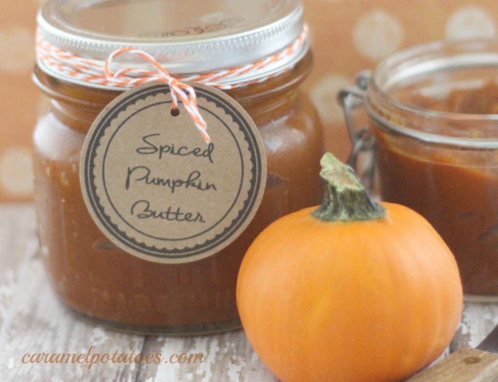 Easy Spiced Pumpkin Butter with Printable Tag for great Gifting!