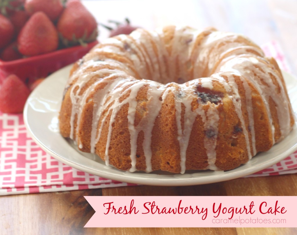 fresh strawberry yogurt cake