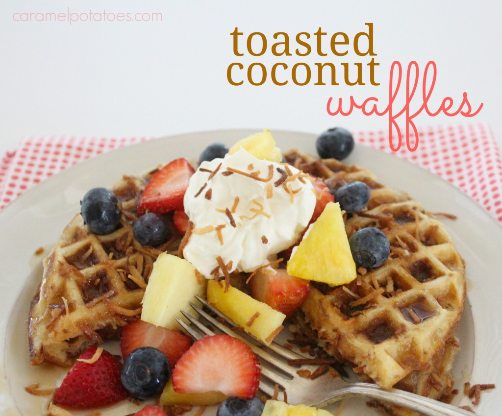toasted coconut waffles