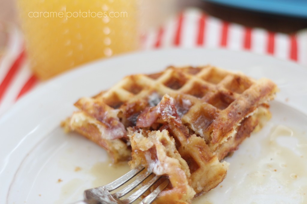 Ham and Cheese Waffles