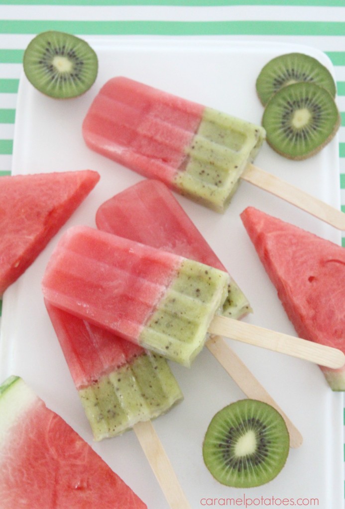 Watermelon Kiwi Popsicles