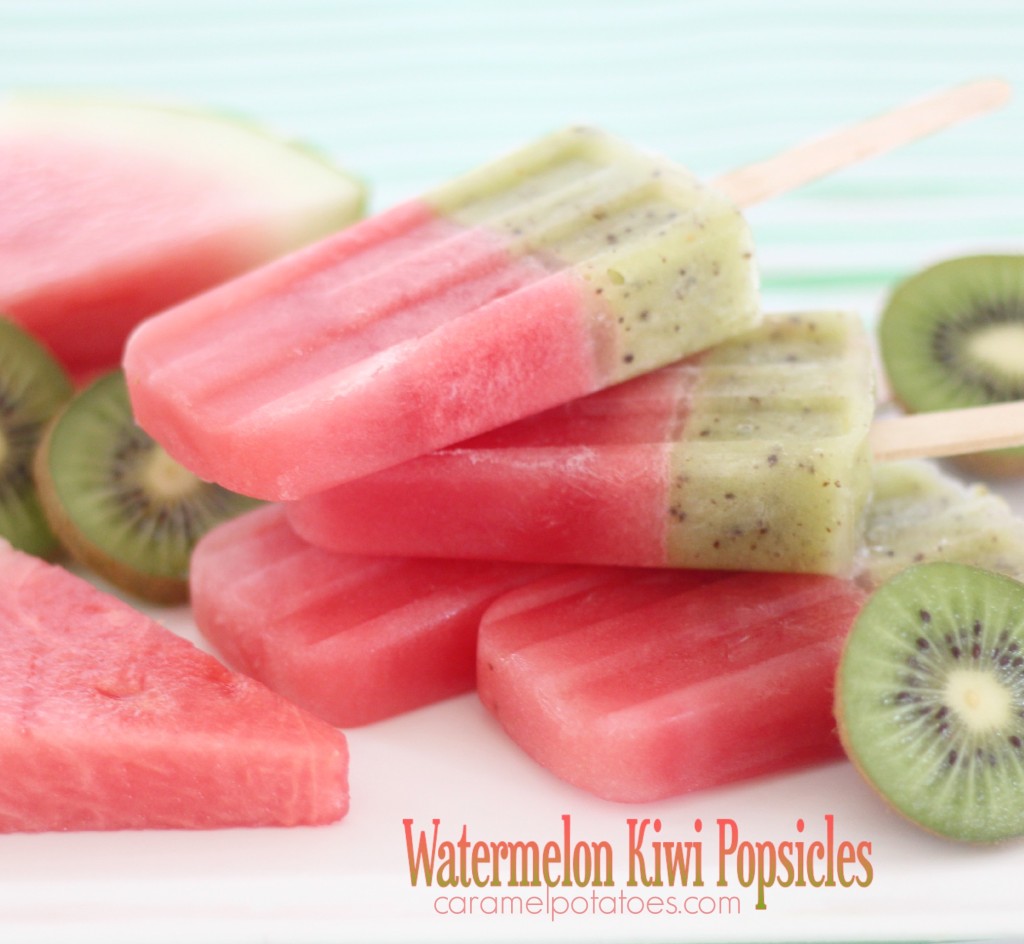 Watermelon Kiwi Popsicles